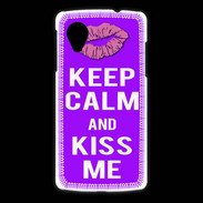 Coque LG Nexus 5 Keep Calm Kiss me Violet