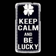 Coque LG Nexus 5 Keep Calm Be lucky Noir