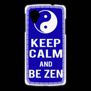 Coque LG Nexus 5 Keep Calm Be Zen Bleu