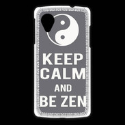 Coque LG Nexus 5 Keep Calm Be Zen Gris
