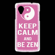 Coque LG Nexus 5 Keep Calm Be Zen Rose