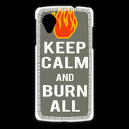 Coque LG Nexus 5 Keep Calm Burn Gris