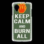 Coque LG Nexus 5 Keep Calm Burn Kaki