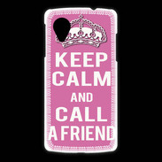 Coque LG Nexus 5 Keep Calm Call Rose