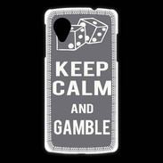 Coque LG Nexus 5 Keep Calm Gamble Gris