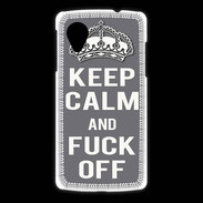 Coque LG Nexus 5 Keep Calm Fuck Off Gris