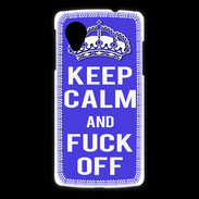 Coque LG Nexus 5 Keep Calm Fuck off bleu