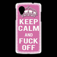 Coque LG Nexus 5 Keep Calm Fuck Off Rose