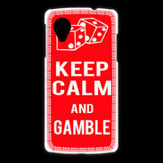 Coque LG Nexus 5 Keep Calm Gamble Rouge