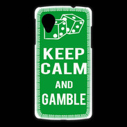 Coque LG Nexus 5 Keep Calm Gamble Vert