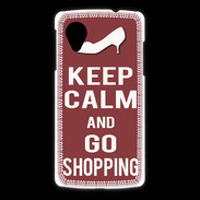 Coque LG Nexus 5 Keep Calm Go Shopping Brique