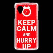 Coque LG Nexus 5 Keep Calm Hurry up Rouge