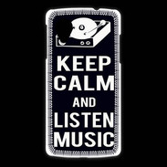 Coque LG Nexus 5 Keep Calm Listen music Noir