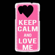 Coque LG Nexus 5 Keep Calm Love me Rose