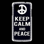 Coque LG Nexus 5 Keep Calm Peace Noir