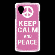 Coque LG Nexus 5 Keep Calm Peace Rose