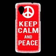 Coque LG Nexus 5 Keep Calm Peace Rouge