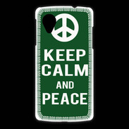 Coque LG Nexus 5 Keep Calm Peace Vert
