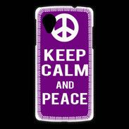 Coque LG Nexus 5 Keep Calm Peace Violet