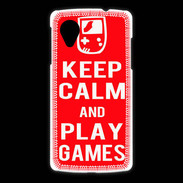 Coque LG Nexus 5 Keep Calm Play games Rouge