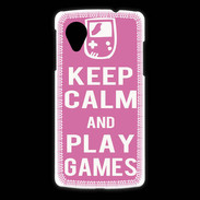 Coque LG Nexus 5 Keep Calm Play games Rose