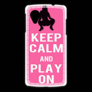 Coque LG Nexus 5 Keep Calm Play on Rose