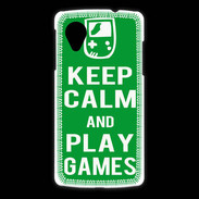 Coque LG Nexus 5 Keep Calm Play games Vert