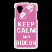 Coque LG Nexus 5 Keep Calm Ride on Rose
