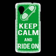Coque LG Nexus 5 Keep Calm Ride on Vert