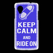 Coque LG Nexus 5 Keep Calm Ride on Bleu