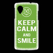 Coque LG Nexus 5 Keep Calm Smile Vert
