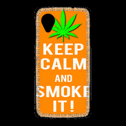 Coque LG Nexus 5 Keep Calm Smoke it Orange