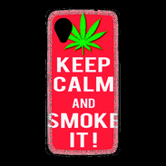 Coque LG Nexus 5 Keep Calm Smoke Rouge