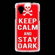 Coque LG Nexus 5 Keep Calm Stay dark Rouge