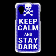 Coque LG Nexus 5 Keep Calm Stay dark Bleu