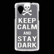Coque LG Nexus 5 Keep Calm Stay dark Gris