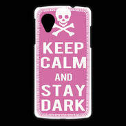 Coque LG Nexus 5 Keep Calm Stay dark Rose