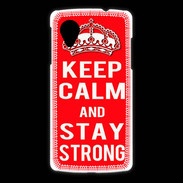 Coque LG Nexus 5 Keep Calm Stay Strong Rouge