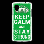 Coque LG Nexus 5 Keep Calm Stay strong Vert