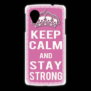 Coque LG Nexus 5 Keep Calm Stay strong Rose