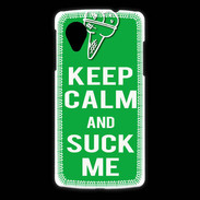 Coque LG Nexus 5 Keep Calm Suck me Vert