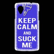 Coque LG Nexus 5 Keep Calm Suck me Bleu