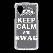 Coque LG Nexus 5 Keep Calm Swag Gris