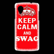 Coque LG Nexus 5 Keep Calm Swag Rouge