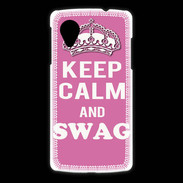 Coque LG Nexus 5 Keep Calm Swag Rose
