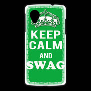 Coque LG Nexus 5 Keep Calm Swag Vert