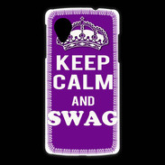 Coque LG Nexus 5 Keep Calm Swag Violet
