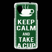 Coque LG Nexus 5 Keep Calm Take a cup Vert