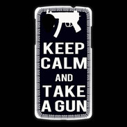 Coque LG Nexus 5 Keep Calm Take a gun Noir