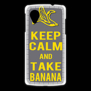 Coque LG Nexus 5 Keep Calm Take Banana Gris